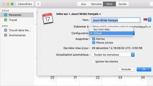 Calendrier macOS