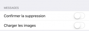 Messages, charger les images